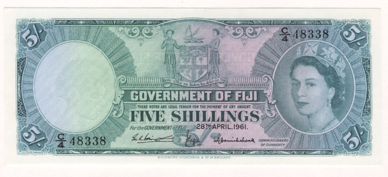 Fiji 5 Shillings 1961

P# 51b, N#206621; # C/4 48338; AUNC