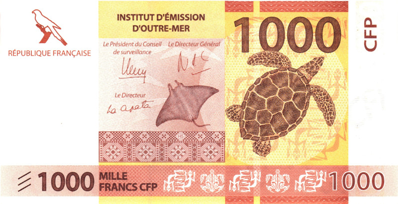 French Pacific Territories 1000 Francs CFP 2014 (ND)

P# 6, N# 202500; # 50638...