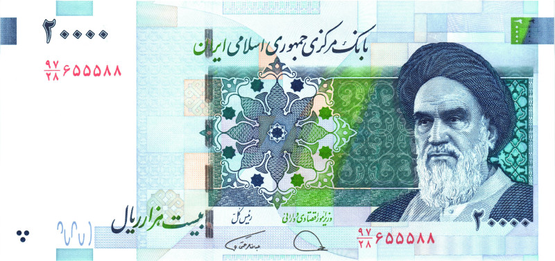 Iran 20000 Rials 2021 (ND)

P# 153e, N# 206243; # 98/27 655588; UNC