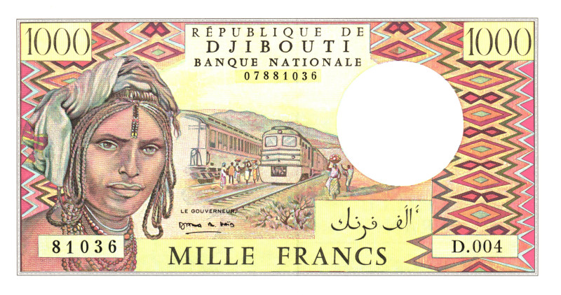 Djibouti 1000 Francs 1991 - 2005 (ND)

P# 37d, N# 213504; # 81036 D.004; Signa...