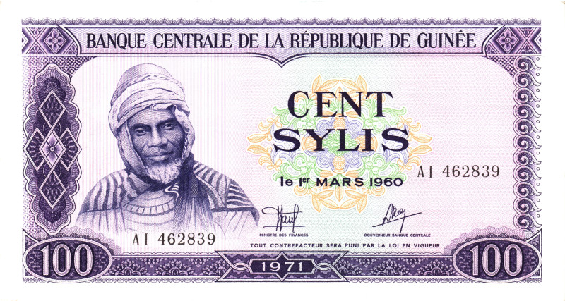 Guinea 100 Sylis 1971

P# 49, N# 215611; # AI 462839; UNC