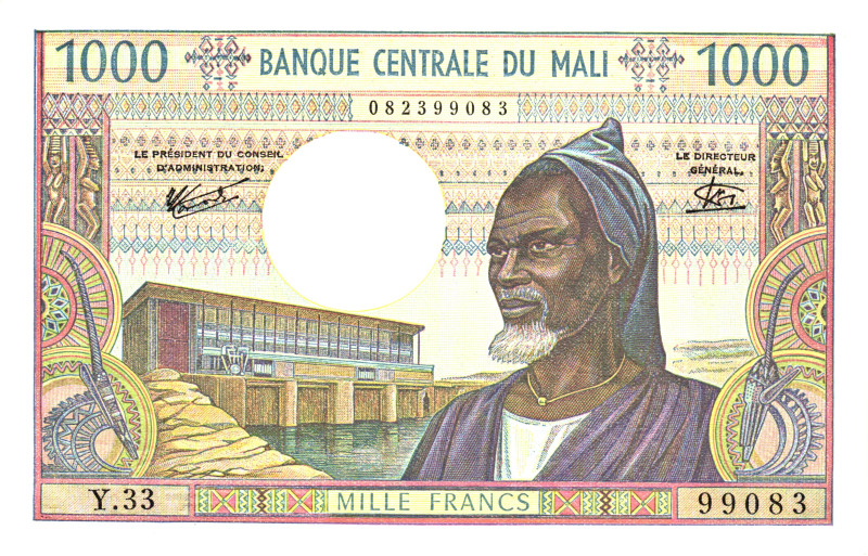 Mali 1000 Francs 1970

P# 13, N# 206964; # Y.33 99083; UNC