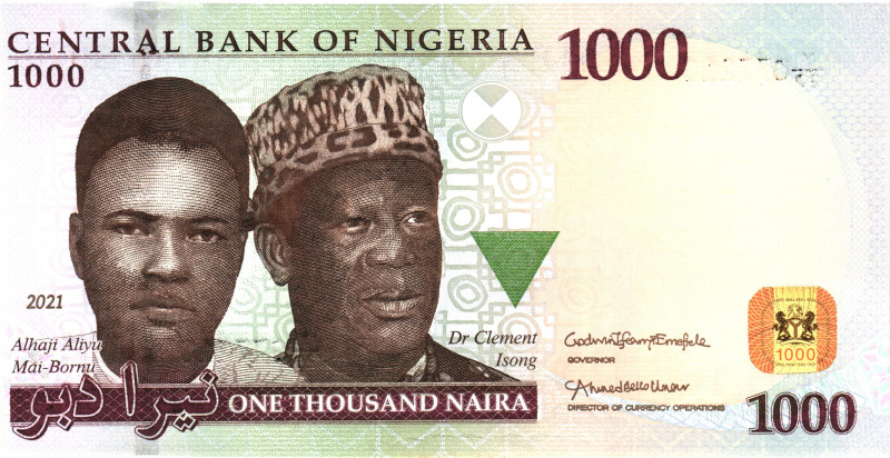 Nigeria 1000 Naira 2021

P# 36, N# 207731; # y/20 077210; UNC