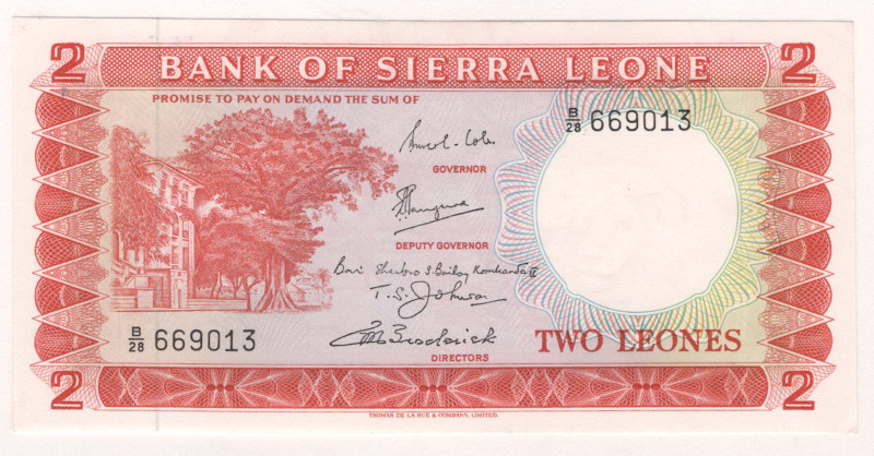 Sierra Leone 2 Leones 1964

P# 2с, N#220502; # B/28 669013; Pinholes; UNC-