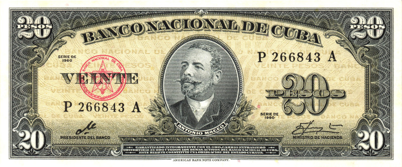 Cuba 20 Pesos 1960

P# 80, N# 219705; # P266843A; UNC