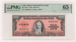 Cuba 100 Peso 1959 PMG 65 EPQ Gem Uncircuilated