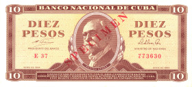 Cuba 10 Pesos 1964 Specimen