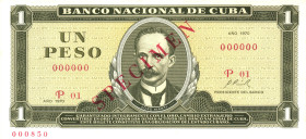 Cuba 1 Peso 1970 Specimen