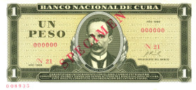 Cuba 1 Peso 1969 Specimen