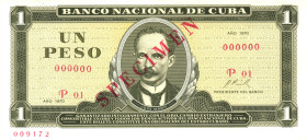 Cuba 1 Peso 1970 Specimen