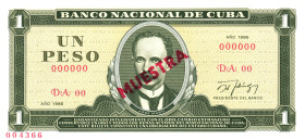 Cuba 1 Peso 1986 Muestra