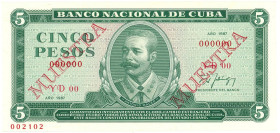 Cuba 5 Pesos 1987 Specimen