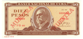 Cuba 10 Pesos 1987 Specimen