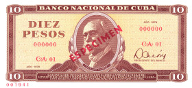 Cuba 10 Pesos 1978 Especimen