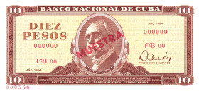 Cuba 10 Pesos 1984 Muestra