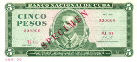 Cuba 5 Pesos 1972 Specimen