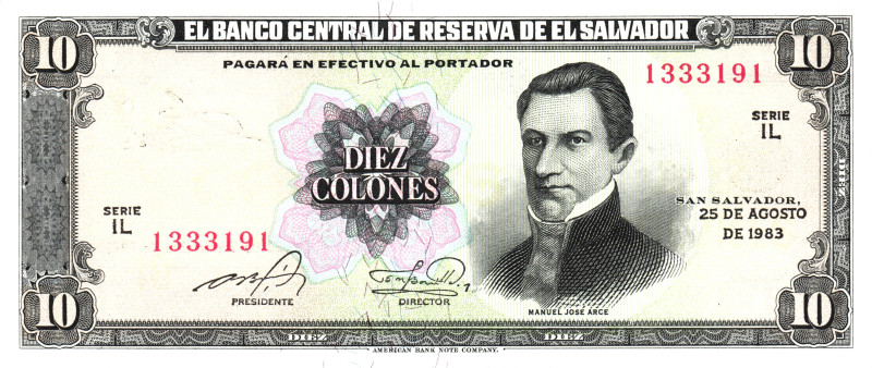 El Salvador 10 Colones 1983

P# 135, N# 259261; # 1333191; UNC