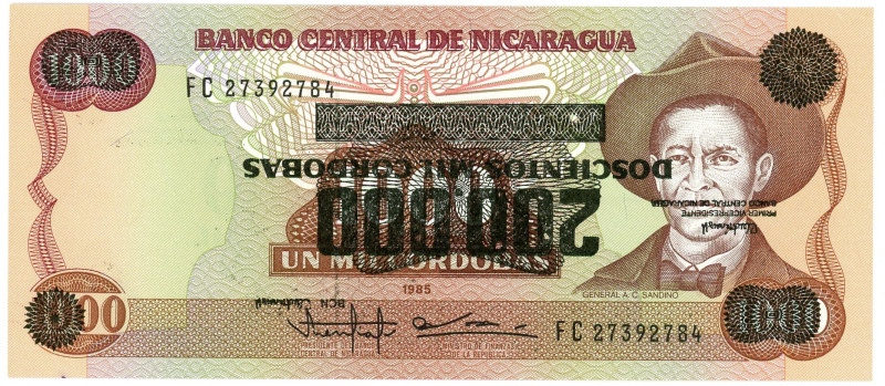 Nicaragua 200000 Cordobas 1990 (ND)

P# 162, N# 225393; # FC 27392827; Overpri...