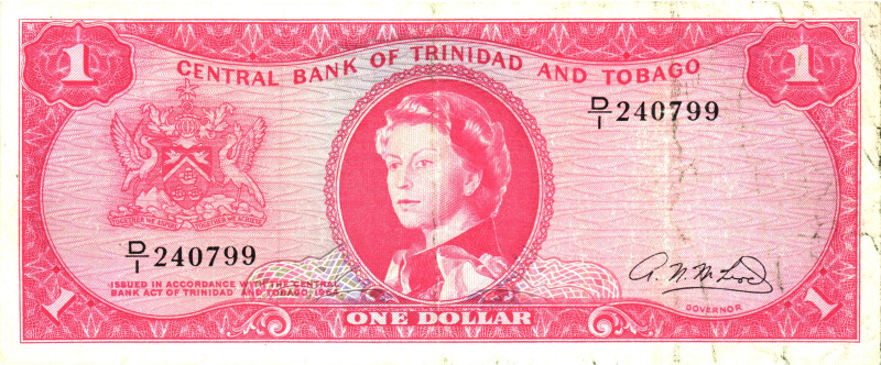 Trinidad & Tobago 1 Dollar 1964

P# 26, N# 215956; # D/1 240799; VF