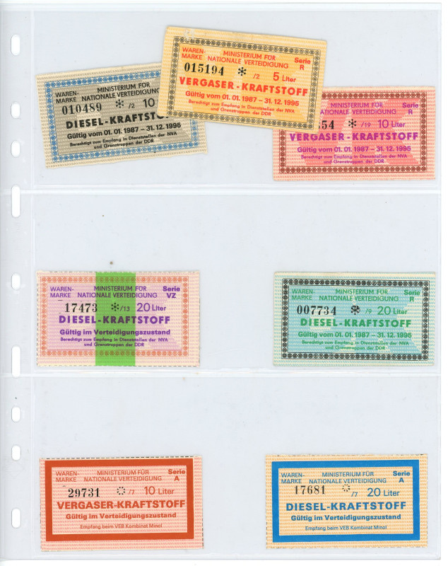 Germany - DDR Lot of 7 Banknotes Liter Cards 1987

Various Countries, Dates & ...