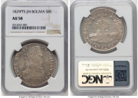 Republic 8 Soles 1829 PTS-JM AU58 NGC, Potosi mint, KM97. HID09801242017 © 2024 Heritage Auctions | All Rights Reserved