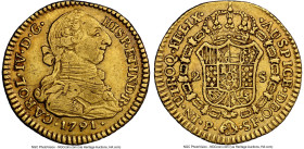 Charles IV gold 2 Escudos 1791 P-SF XF40 NGC, Popayan mint, KM60.2, Cal-1348. With the portrait of Charles III and IV ordinal. HID09801242017 © 2024 H...