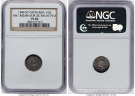 Republic Counterstamped 1/2 Real ND (1849-1857) VF30 NGC, KM69. Type VII Counterstamp on Costa Rica 1/2 Real 1842-MM (cf. KM32). A relatively scarce h...