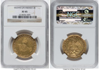 Republic gold 4 Escudos 1825 Mo-JM XF45 NGC, Mexico City mint, KM381.6, Fr-77. First year of issue for long-running type. HID09801242017 © 2024 Herita...