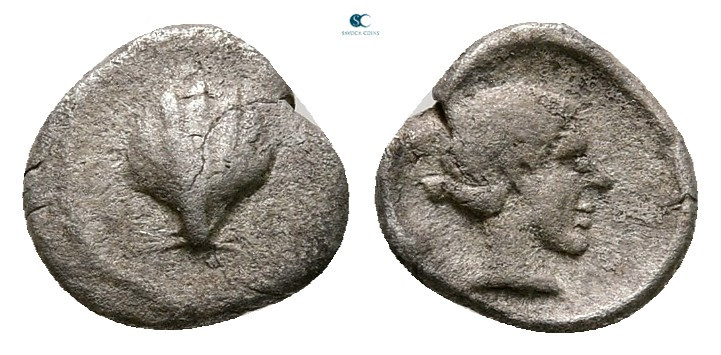 Calabria. Tarentum circa 470-450 BC. 
Litra AR

7 mm, 0,37 g



Nearly Ve...