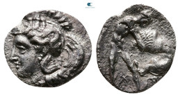 Calabria. Tarentum circa 380-325 BC. Diobol AR