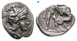 Calabria. Tarentum circa 380-325 BC. Diobol AR