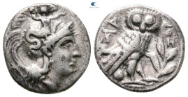 Calabria. Tarentum circa 302-280 BC. Drachm AR