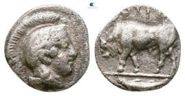 Lucania. Thourioi circa 443-400 BC. Triobol AR