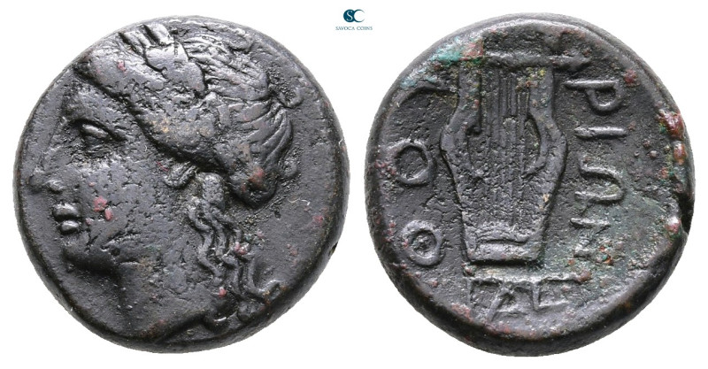 Lucania. Thourioi circa 280-270 BC. 
Bronze Æ

14 mm, 3,32 g



Very Fine...