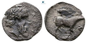 Sicily. Abakainon circa 450-440 BC. Litra AR