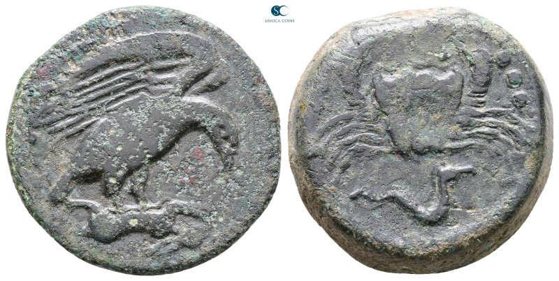 Sicily. Akragas circa 425-406 BC. 
Hemilitron Æ

26 mm, 14,91 g



Very F...