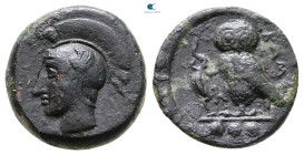 Sicily. Kamarina circa 420-405 BC. Bronze Æ