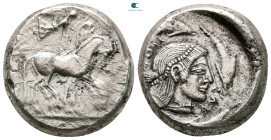 Sicily. Syracuse circa 485-466 BC. Tetradrachm AR