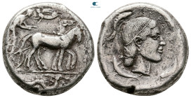 Sicily. Syracuse circa 466-460 BC. Tetradrachm AR