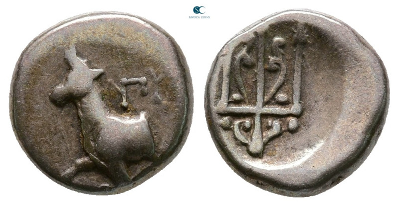 Thrace. Byzantion circa 387-340 BC. 
Hemidrachm AR

12 mm, 1,84 g



Very...