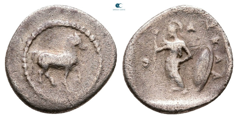 Thessaly. Pharkadon circa 420-400 BC. 
Obol AR

12 mm, 0,88 g



Very Fin...