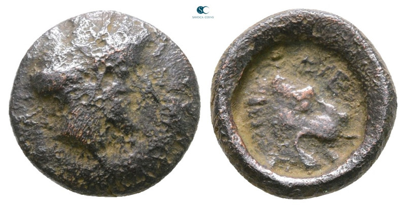 Thessaly. Pherae circa 404-369 BC. 
Chalkous Æ

12 mm, 1,32 g



Fine