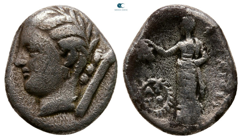 Thessaly. Pherae circa 302-286 BC. 
Hemidrachm AR

15 mm, 2,46 g



Nearl...