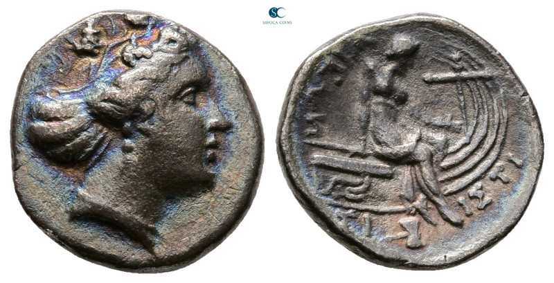 Euboea. Histiaia circa 300-100 BC. 
Tetrobol AR

13 mm, 2,24 g



Very Fi...