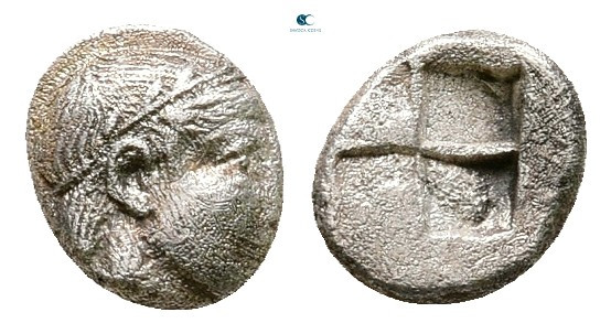 Ionia. Kolophon circa 500-480 BC. 
Hemiobol AR

6 mm, 0,33 g



Very Fine