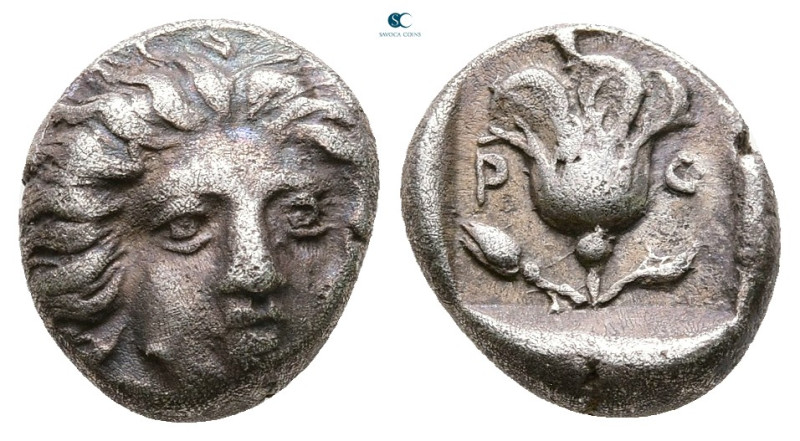 Islands off Caria. Rhodos circa 408-404 BC. 
Hemidrachm AR

12 mm, 1,87 g

...