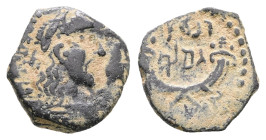 Nabataean Kingdom. Petra. Aretas IV, with Shaqilat 9 BC-AD 40. Bronze Æ