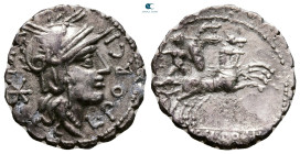 L. Porcius Licinius 118 BC. Rome. Serrate Denarius AR