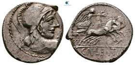 Cn. Cornelius Lentulus Clodianus 88 BC. Rome. Denarius AR