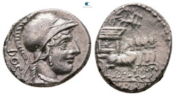 L. Rubrius Dossenus 87 BC. Rome. Denarius AR